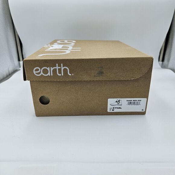 Earth Women's Flat Boot Synal Ankle Suede Dark Wine Casual Zip Booties 7 W - Picture 7 of 7